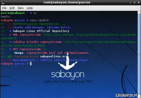 Sabayon Linux upgrade