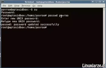 haslo user linux